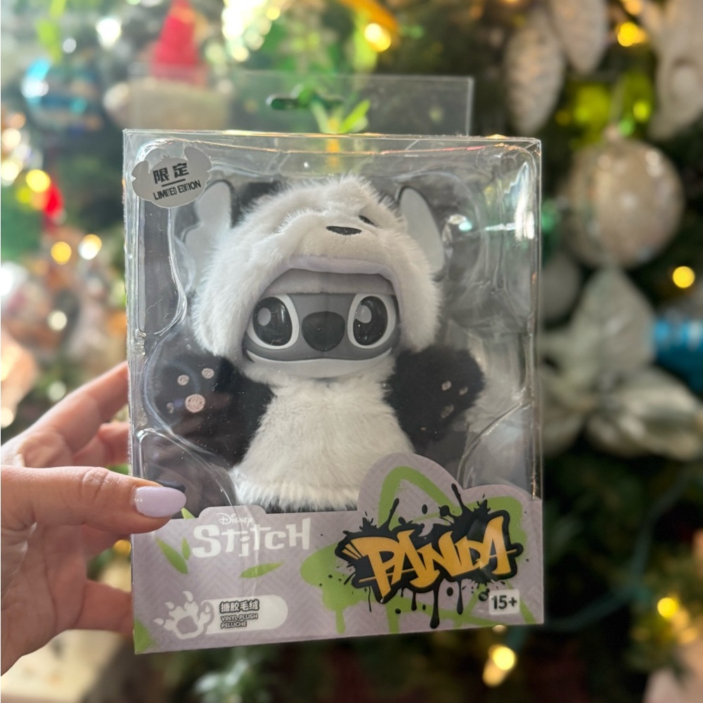 Disney Stitch Panda Plush Toy - Black and White